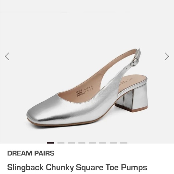 Dream Pairs Metallic Slingback Heels - Picture 1 of 5